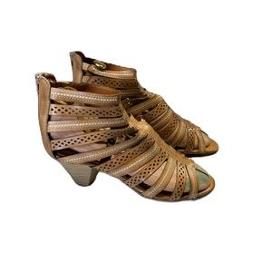 Pikolinos Tan Gladiator Women's Leather Heels Sandals Shoes Size 42 US 11.5